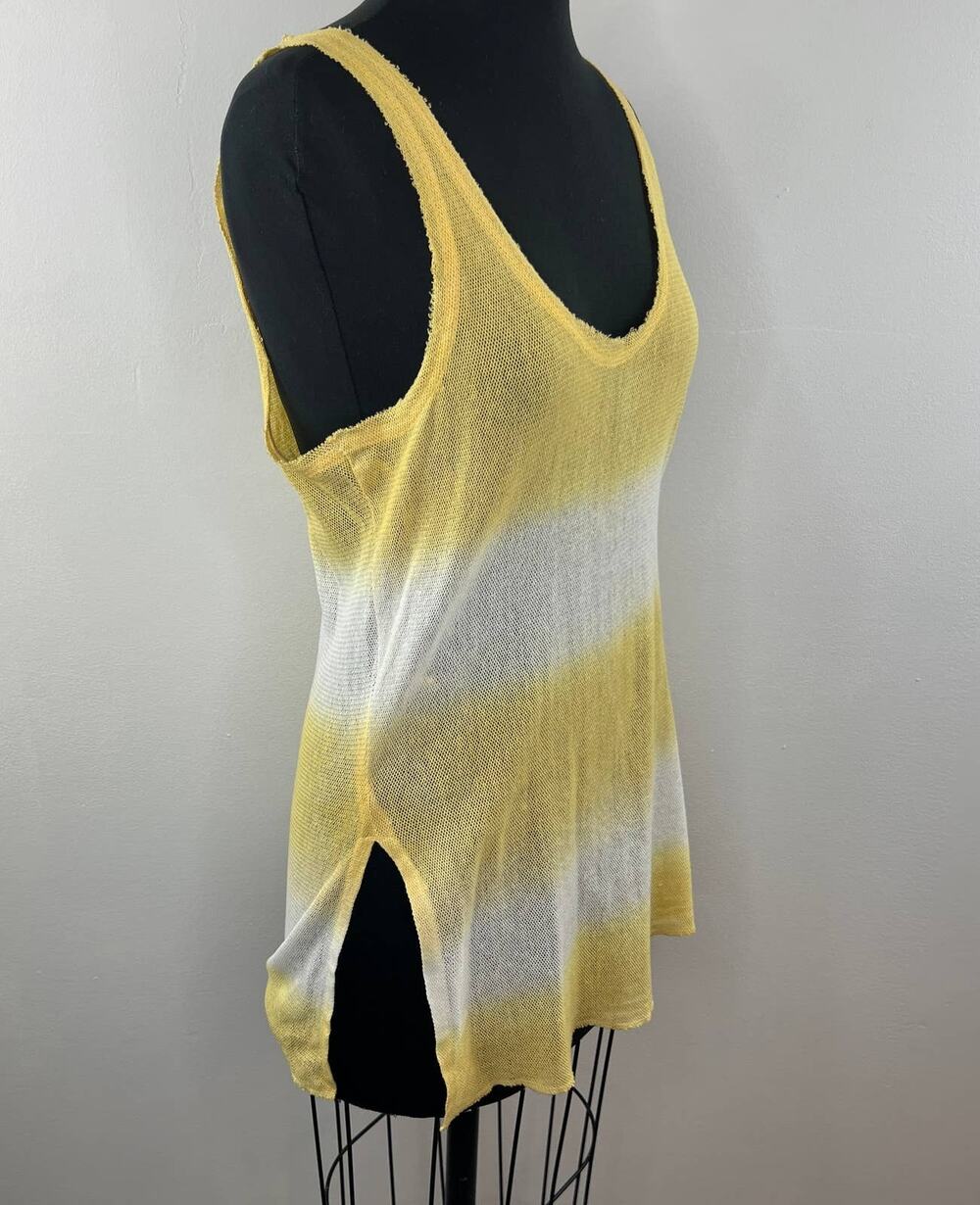 NEW Free People We The Free Mid Summer Gold Comb Joni Long Knit Tank Top Sz XS